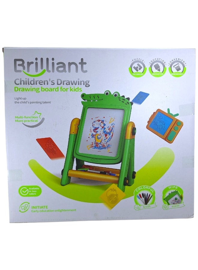 بريليانت 2*1 سبوره ولعبة معاها اللوان وسفنجة للمسح لتعليم اطفالك وتنمية مهارات الرسم - Image 3