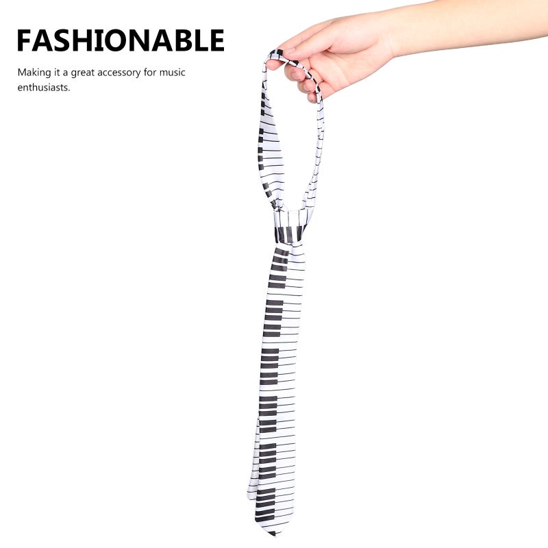 Fashion Necktie Ornament Music Piano Key Necktie Necktie Replacement Costume Necktie Piano Key Necktie Festival Necktie Cosplay Prop - Image 4