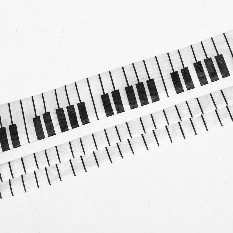 Fashion Necktie Ornament Music Piano Key Necktie Necktie Replacement Costume Necktie Piano Key Necktie Festival Necktie Cosplay Prop - Image 3