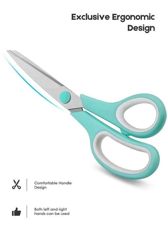 3 مقصات متعددة الاستخدامات، مقصات حرفية حادة بمقبض مريح، ملحقات مكتبية، أدوات خياطة، أقمشة، أعمال يدوية منزلية، لوازم مدرسية للمعلمين - Image 3