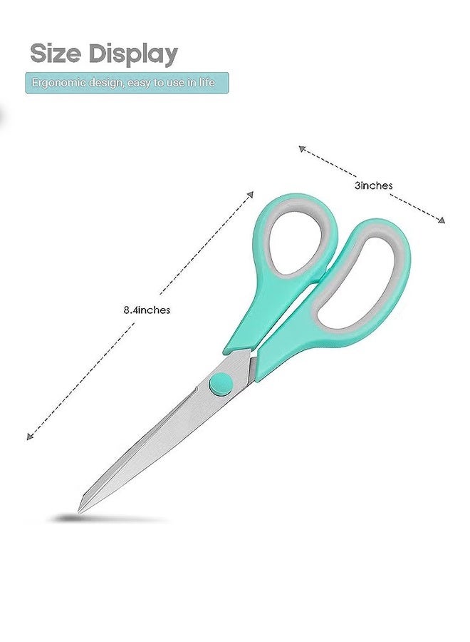 3 مقصات متعددة الاستخدامات، مقصات حرفية حادة بمقبض مريح، ملحقات مكتبية، أدوات خياطة، أقمشة، أعمال يدوية منزلية، لوازم مدرسية للمعلمين - Image 4