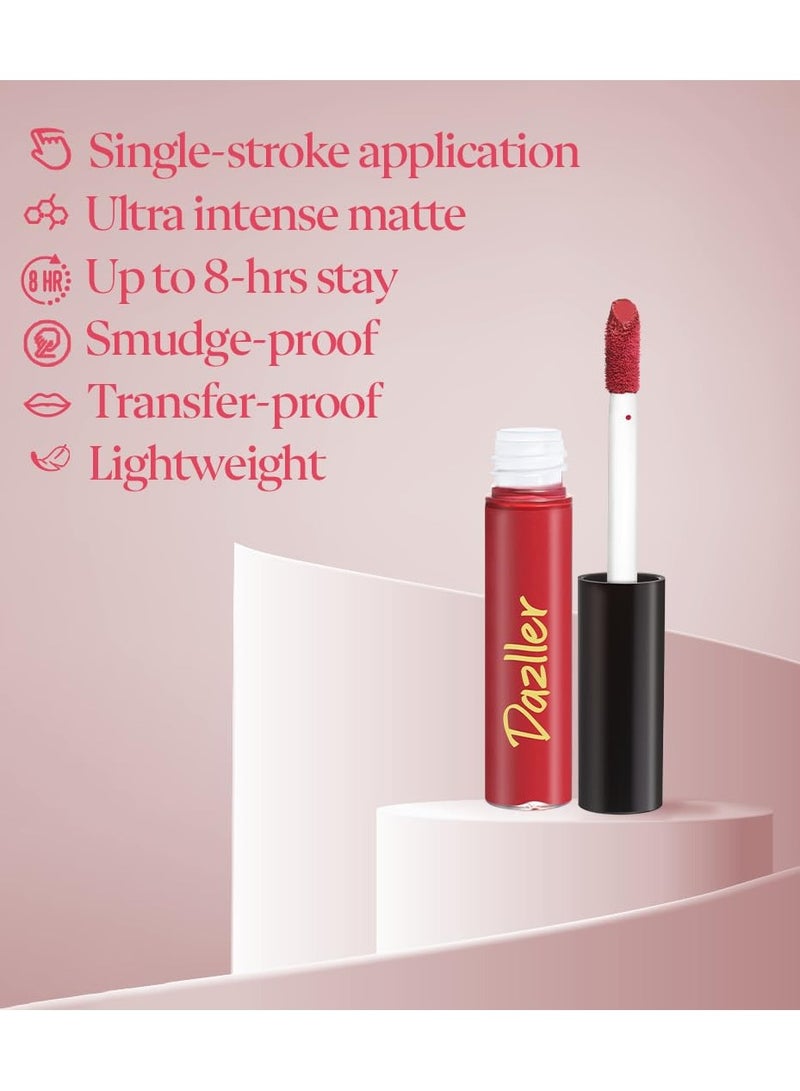 Dazller Lip Colour 3.6g Pink Punch Pack of 6 Lightweight Untra intense Matte Smudge proof - Image 2