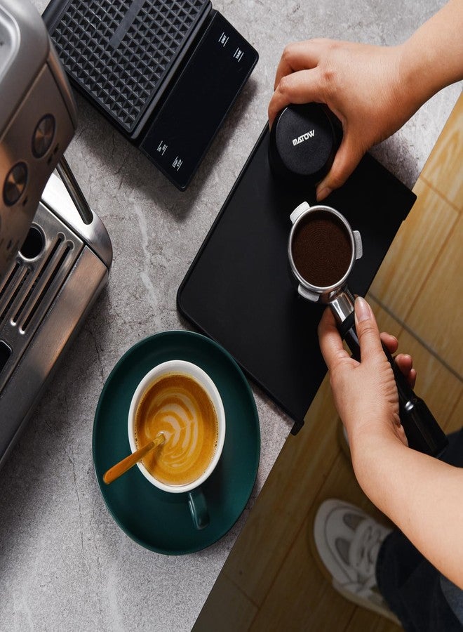 MATOW 53.3mm Palm Tamper, Espresso 30lbs Clibrated Spring Loaded Puck Tamper with Stainless Steel Ripple Base, Barista Coffee Hand Leveler Tamper Compatible with Breville 54mm Series Portafilter - Image 3