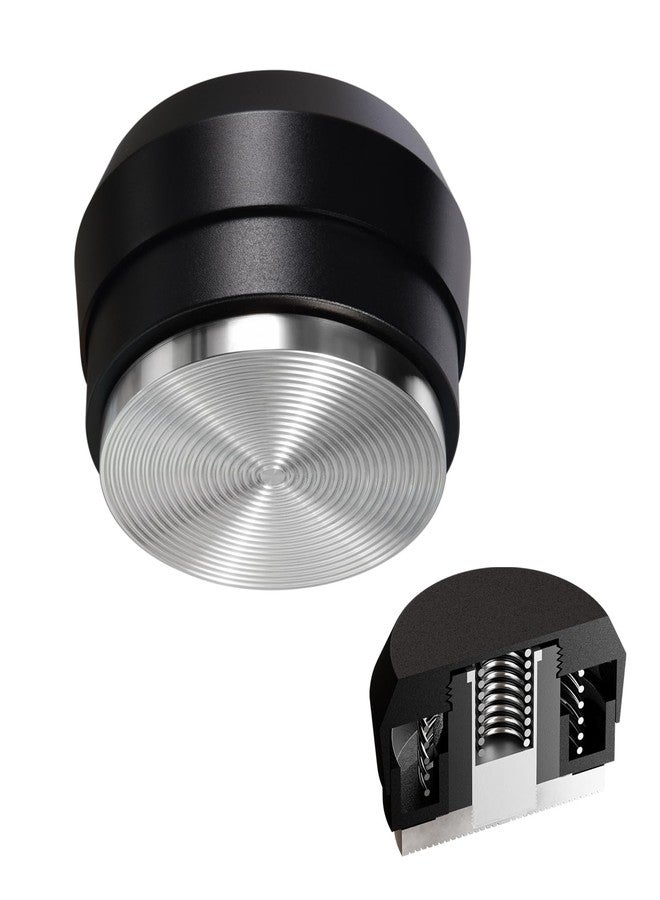 MATOW 53.3mm Palm Tamper, Espresso 30lbs Clibrated Spring Loaded Puck Tamper with Stainless Steel Ripple Base, Barista Coffee Hand Leveler Tamper Compatible with Breville 54mm Series Portafilter - Image 1