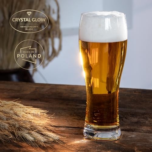 Krosno Chill Beer Glasses Set of 6 – 16.9 oz Pint Glasses (21.3 oz Total), Tall Beer Glasses for Lager, IPA, APA & Craft Beer, Clear Drinking Glasses, Dishwasher Safe, Made in Europe - Image 5