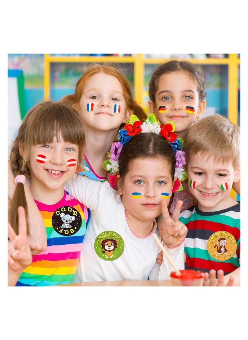 Generic - 2 Rolls of Animal Stickers Mini Animal Reward Stickers for Kids Teachers 1 Inch School Stickers on Sheets Toilet Training Stickers Motivational Stickers - Image 1