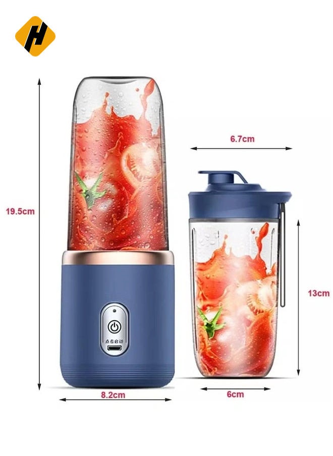 HuHa 6 Blades Portable Juicer Cup Juicer Fruit Juice Cup Automatic Small Electric Juicer Smoothie Blender Ice CrushCup Food Processor  - Image 5