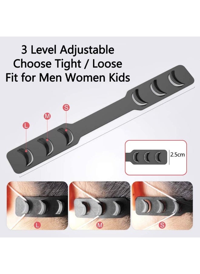 Black Adjustable Mask Strap Extender Ear Saver, 6 Pcs for Men, Women, Kids - Image 2