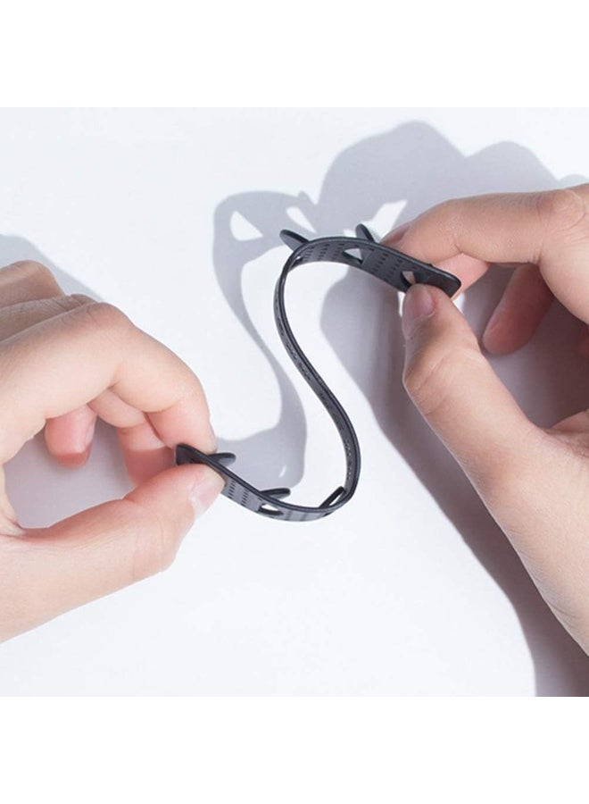 Black Adjustable Mask Strap Extender Ear Saver, 6 Pcs for Men, Women, Kids - Image 3