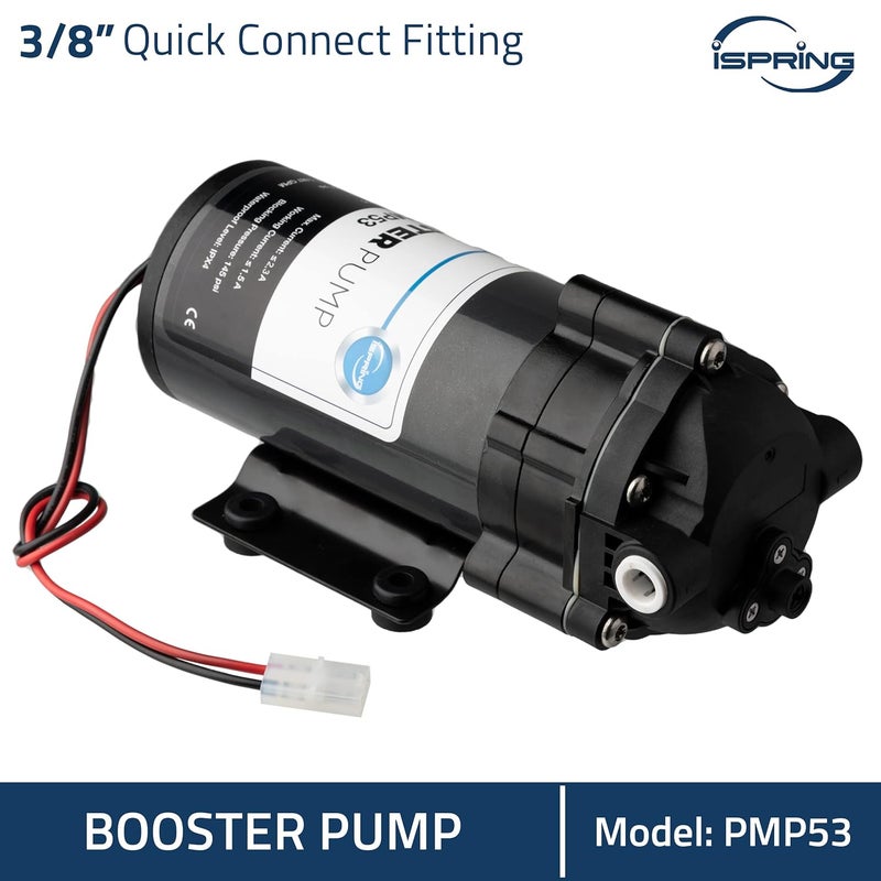 iSpring iSpring PMP53 Booster Pump for RCS5T Reverse Osmosis System Replacement Pump for iSpring RCS5T Upgraded Version of PMP500 with the Prewired QuickConnection Black  - Image 3