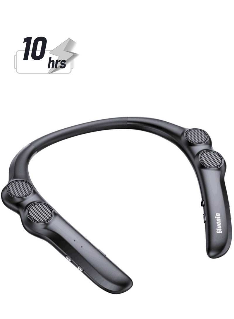 Neck-Hanging Portable Wireless Bluetooth Speaker Audio, Portable Mini Sweat-Proof Smart Speaker Wearable Stereo Heavy Bass Speaker - Image 1