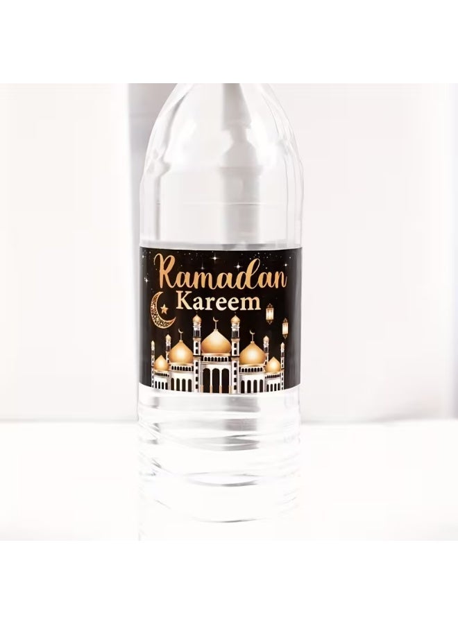 Kandid ملصقات زجاجات رمضان والعيد 10 قطع [أسود وذهبي] - Image 4