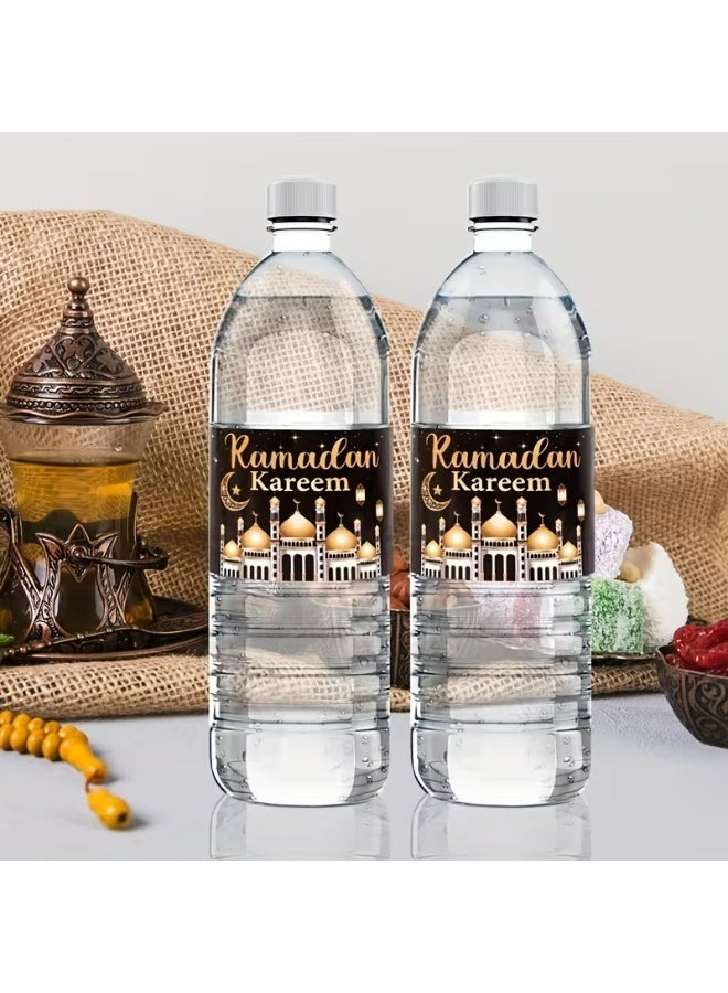 Kandid ملصقات زجاجات رمضان والعيد 10 قطع [أسود وذهبي] - Image 3
