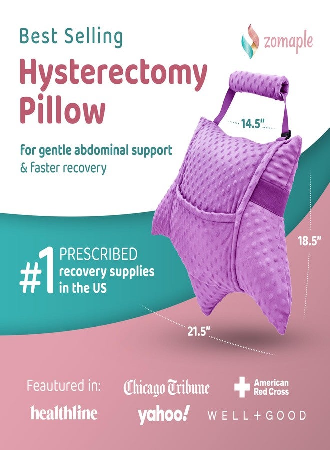 Zomaple Recovery Hysterectomy Pillow with Strap, Gel Pack & Lumbar Support - Post Abdominal Surgery Must Haves - Ideal for C-Section, Laparoscopic & Hernia Healing Comfort - Image 2