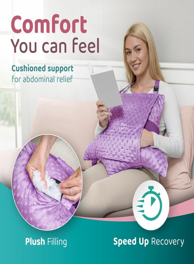 Zomaple Recovery Hysterectomy Pillow with Strap, Gel Pack & Lumbar Support - Post Abdominal Surgery Must Haves - Ideal for C-Section, Laparoscopic & Hernia Healing Comfort - Image 3