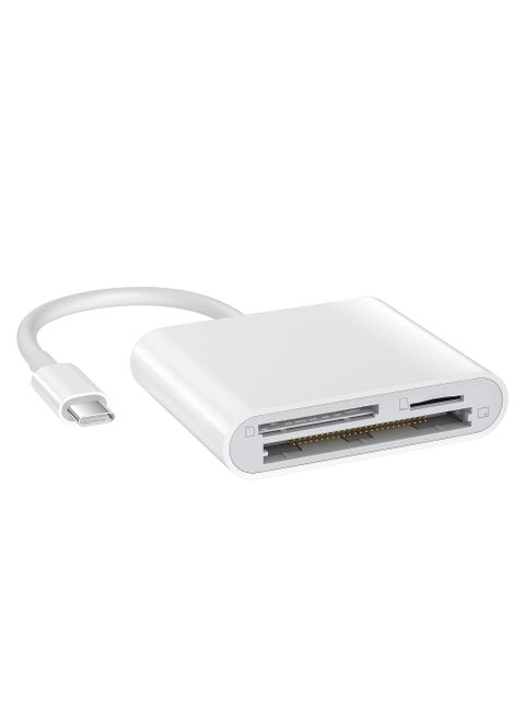 USB C CF/SD/TF Card Reader 3 in 1, Compact Flash Reader 3-Slot Memory Card Adapter for Type-C Device Supports Micro SD Memory Card Compatible with MacBook Pro/Air M1 iPad Pro Android Galaxy S20 S21U