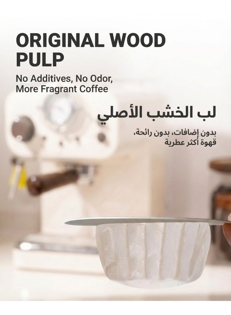 فلاتر قهوة تقطير شكل UFO (استخدام مرة واحدة) - بديل V60 المحمول للسفر والمكتب والرحلات - تناسب الأكواب 6.5-9 سم - مع علبة تخزين (26 قطعة، أسود) - Image 5