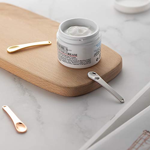 Tekson 6 Pieces Metal Cosmetic Skincare Spatula, Mini Mask facial Reusable Scoop, Makeup Beauty Spoons for Cream, Lotions, Moisturizers (Rose Gold, Gold, Silver) - Image 4