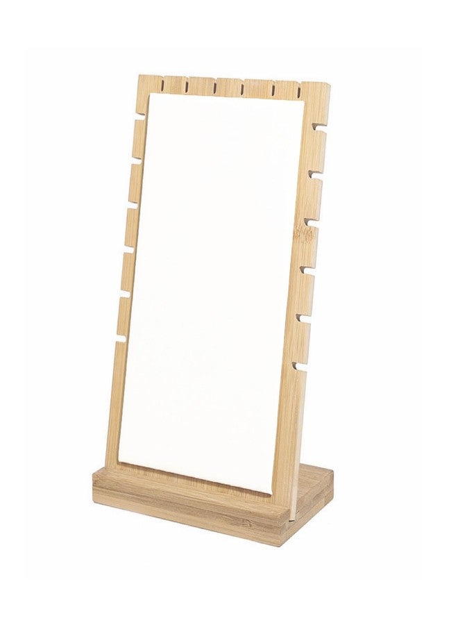 SWTOOL Necklace Jewelry Display Stand with Leather Soft Mat Bamboo Jewelry Stand Holder Organizer Jewelry Hanger Display for Necklaces - Image 1