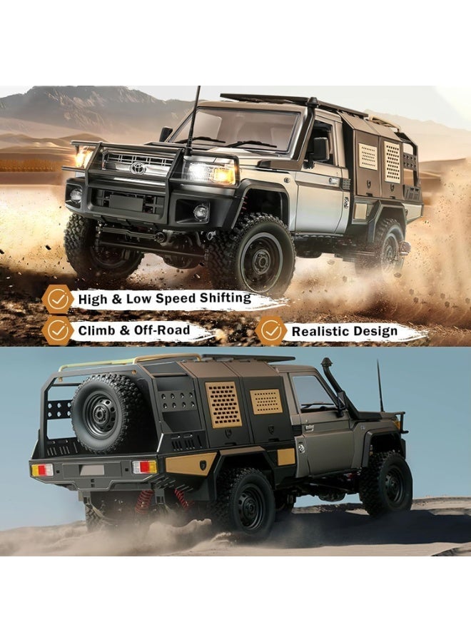 wheels 1/12 RC CAR Rock Crawler, Toyota MN-82S RC Pickup Truck, 2.4GHz RC Rock Crawler 4x4 Remote Control Off Road Car RTF with Upgraded Chassis Toy Gifts for Adults - Image 5