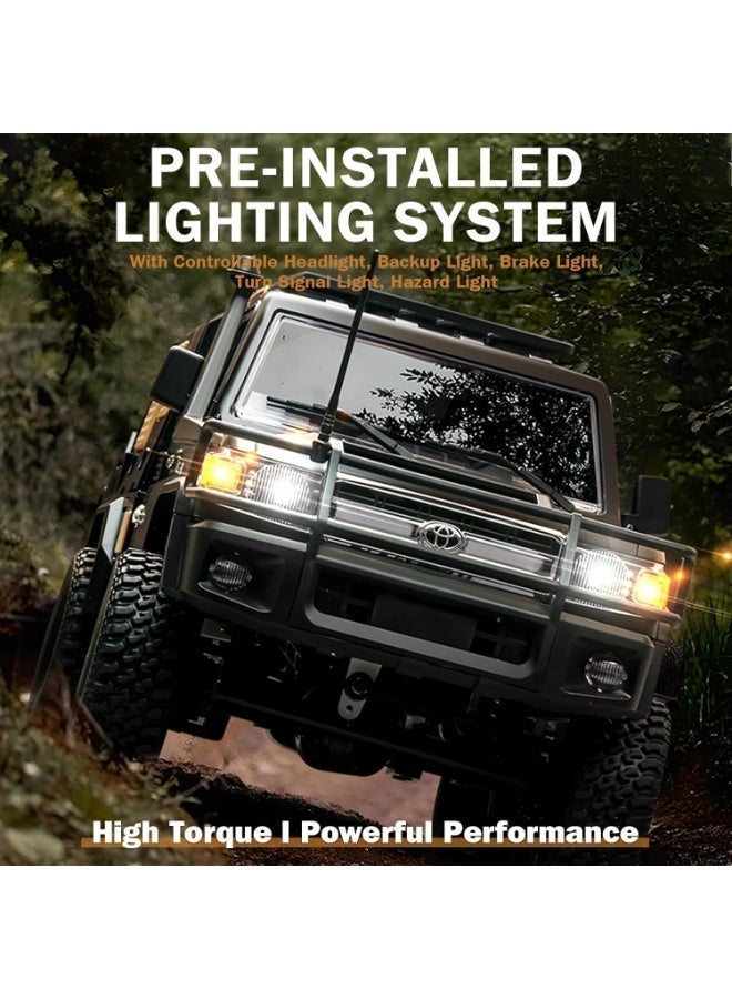 wheels 1/12 RC CAR Rock Crawler, Toyota MN-82S RC Pickup Truck, 2.4GHz RC Rock Crawler 4x4 Remote Control Off Road Car RTF with Upgraded Chassis Toy Gifts for Adults - Image 3