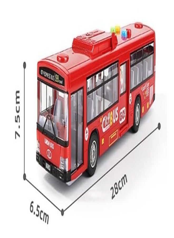 Space Enterprises Big Bus Friction Powered with Lights and Music openable Door Toy for Kids (Red Color) - Image 4