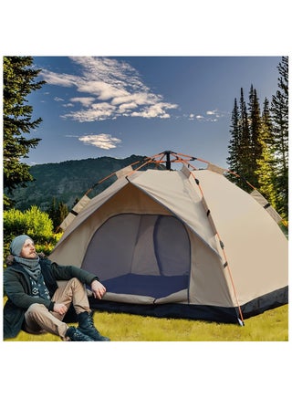 Camping Tent for 3-4 Person, Portable Automatic Pop Up Tent, Double Layer, Waterproof Easy Setup, Lightweight Dome Tent for Outdoor, Traveling, Hiking, Fishing, Picnic and Backyard Camping - pzsku/ZD6EA9778E02ACEF918A0Z/45/1749867262/9df9a6f9-4786-4257-8f77-29bf68d9a3bd
