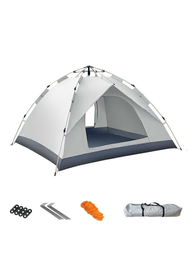LEFAFA Camping Tent for 3-4 Person, Portable Automatic Pop Up Tent, Double Layer, Waterproof Easy Setup, Lightweight Dome Tent for Outdoor, Traveling, Hiking, Fishing, Picnic and Backyard Camping  - Image 2