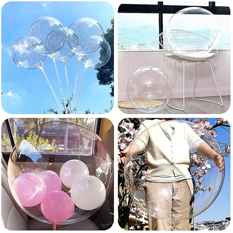UZER Clear Bobo Balloons 40 pieces, 4 Sizes Transparent Bubble Balloon,Different Sizes for Wedding Birthday Christmas Indoor Outdoor Party Decoration (12/18/24/36 inches) - Image 2