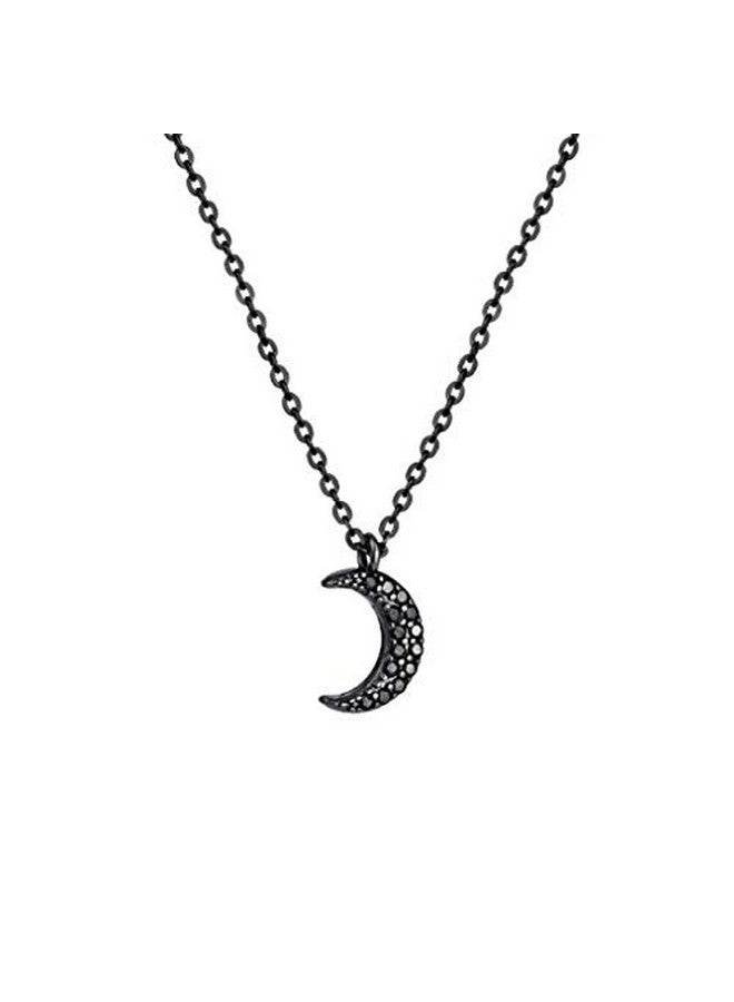 Kercisbeauty Black Moon Necklace Horn Crescent Choker Necklaces Simple Haf Moon Pendant Jewelry For Women And Girls Party Jewelry - Image 1