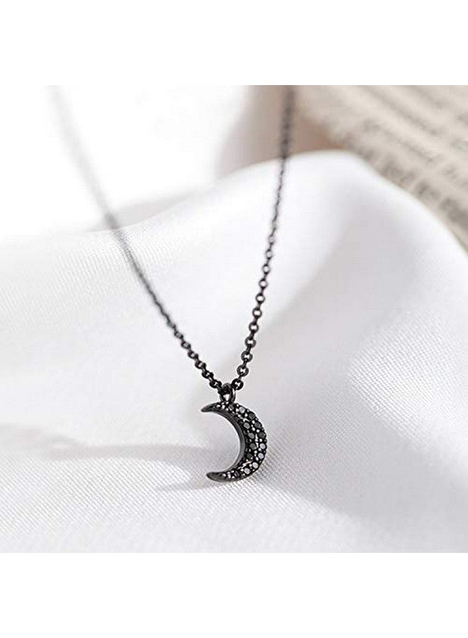 Kercisbeauty Black Moon Necklace Horn Crescent Choker Necklaces Simple Haf Moon Pendant Jewelry For Women And Girls Party Jewelry - Image 5