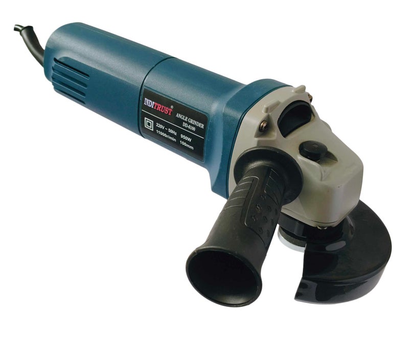 Inditrust 950w Blue Sliding Angle Grinder 4inch & 10mm electric Drill machine, 2pc Cup brush, 10M Bolt & 3pc Flap and 3pc Cutt Off Wheel set with 100% Copper Winding - Image 3