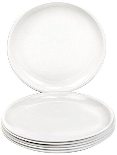 Coolkart 6 pcs Microwave Safe Unbreakable Round Full Plate White Made in India - Image 1