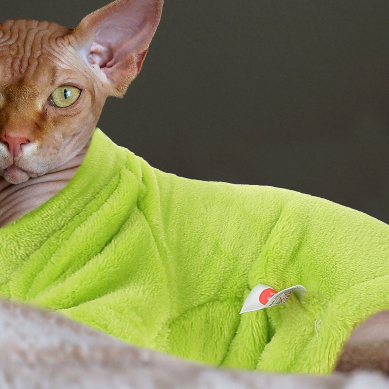 Cat Clothes Winter Cat Clothing Pet Coat Thickened Outfit Cat Apparel XS - Image 3