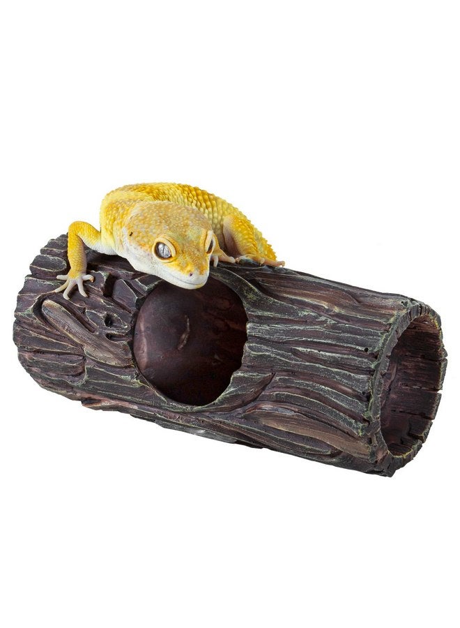 REPTIZOO REPTIZOO Magnetic Reptile Hide Cave Resin Hollow Tree Trunk Hideout, Gecko Hide with Strong Magnetic Reptile Climbing Toy Reptile Tank Accessories for Crested Gecko,Lizard, Terrarium Decor - Image 2