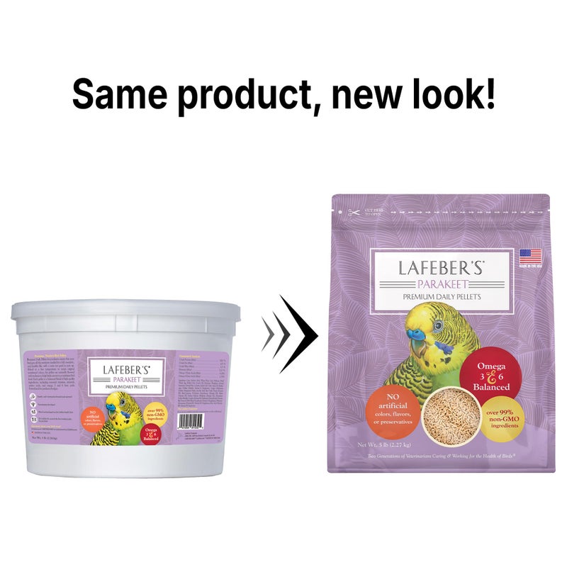 LAFEBER'S Premium Daily Diet Pellets Pet Bird Food, Made with Non-GMO and Human-Grade Ingredients, for Parakeets (Budgies), 5 lb - Image 2