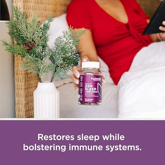 Hyland's Rest and Fortify Zen Sleep Aid and Immune Support, 42 Vegan Gummies, with Melatonin and L-Theanine for Sleep Support and Organic Black Elderberry, Vitamin C and Zinc - Image 4