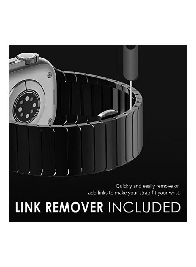 Compatible with Apple Watch Ultra 2 Band 49mm 45mm 44mm 42mm 41mm 40mm 38mm,Men and Women Stainless Steel Metal Band for iWatch Series SE/8/7/6/5/4/3/2/1 - Image 3