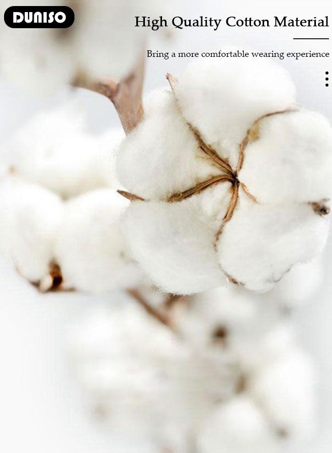 DUNISO Men's Pajamas Set, 3-Piece Long Sleeve Sleepwear Top, Long Pants and Short Pants Sleepwear Button Down Loungewear Set Soft Pajamas Set with Pockets for Men - Image 3