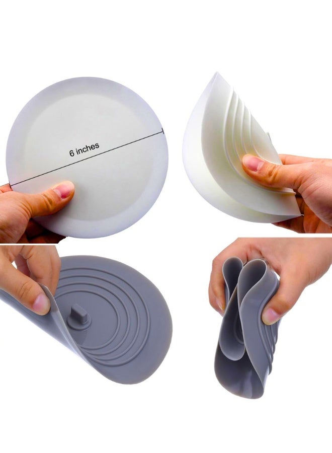 Chase Up Tub Stopper 2 Pack, 6 inches Large Silicone Drain Plug Hair Stopper Flat Suction Cover for Kitchen Bathroom Accessories and Laundry - Image 3