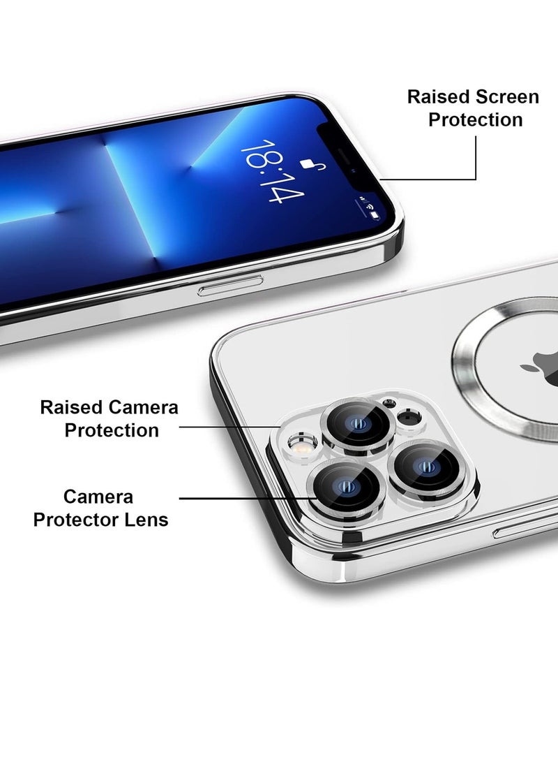 ELTRAZONE Magnetic Clear Case for iPhone 14 Pro – Sleek Electroplated Design for Men, Women, and Girls - Image 3