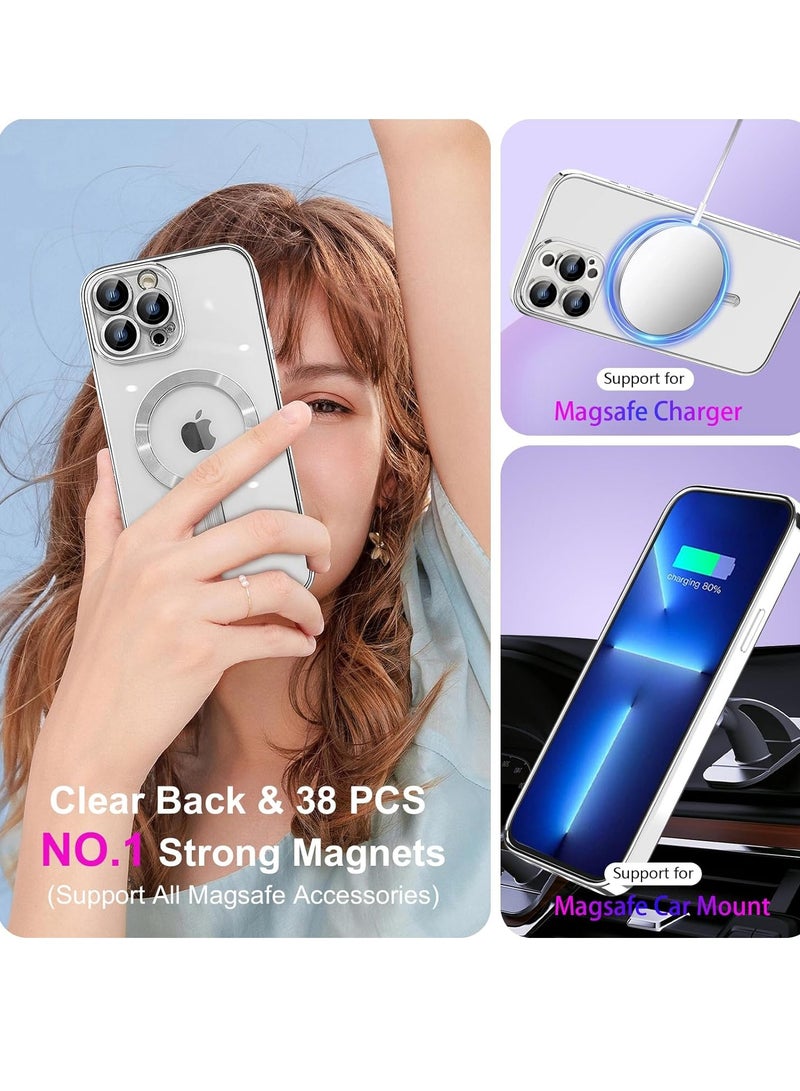 ELTRAZONE Magnetic Clear Case for iPhone 14 Pro – Sleek Electroplated Design for Men, Women, and Girls - Image 4