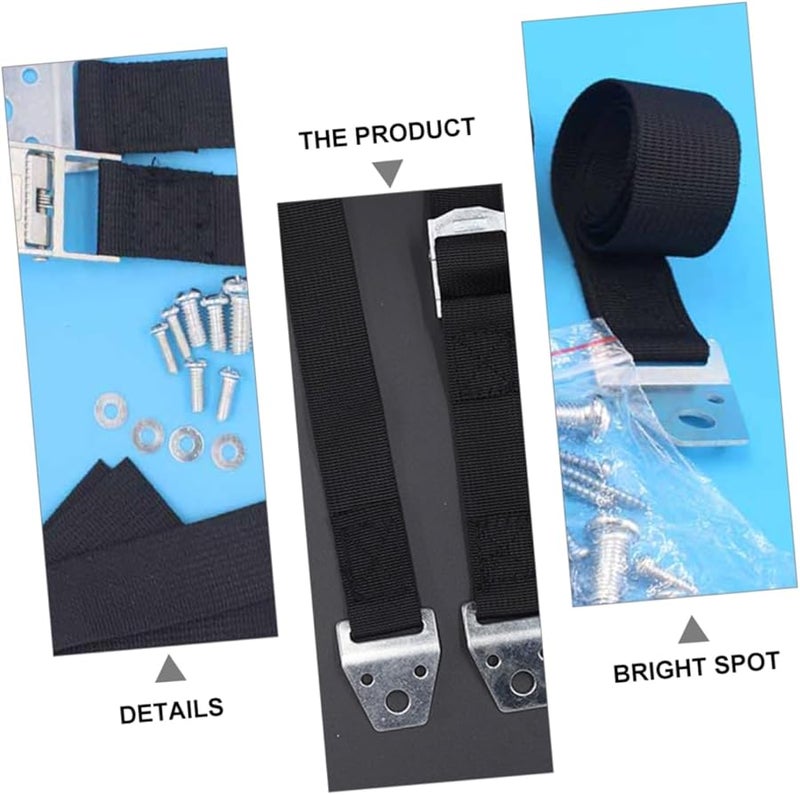 2 قطعة من أحزمة الأثاث السوداء المضادة للانقلاب لحماية خزانة التلفزيون للأولاد والبنات - Image 4