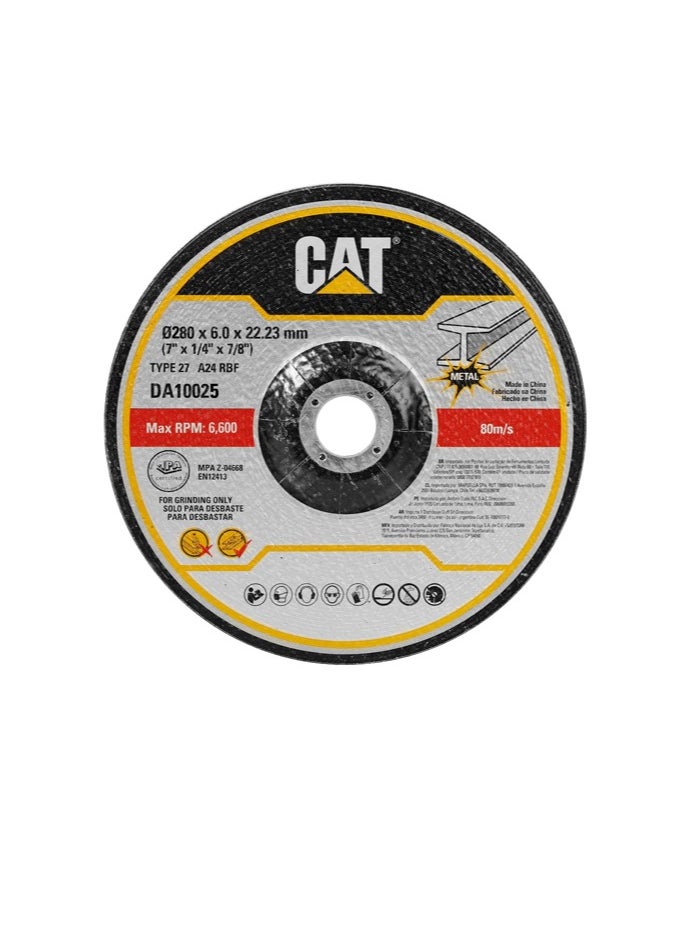 كاتربلر CAT DA10025 عجلة طحن معدنية كاشطة مضغوطة Ø230 (9 بوصات) × 6 مم 5قطعة 