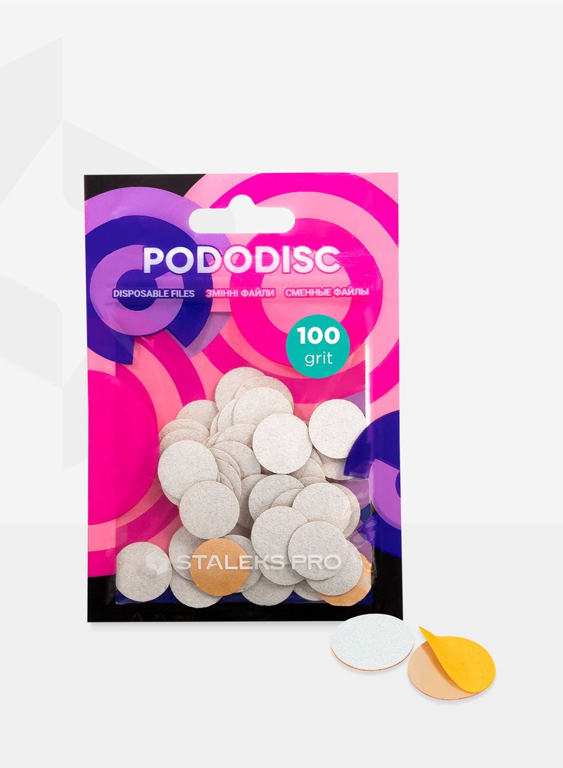 STALEKS PRO ملفات بيضاء قابلة للاستخدام لمرة واحدة لقرص الباديكير PODODISC S EXPERT 100 حبيبة (50 قطعة) - Image 3