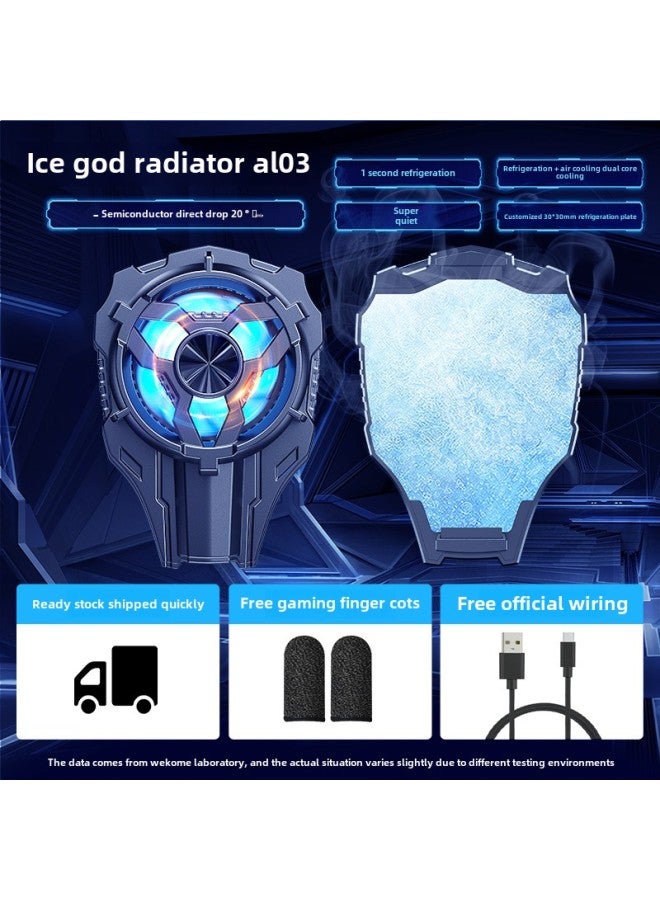 WEKOME Mobile Phone Radiator Semiconductor Refrigeration Icing Cooling Artifact AL19 Digital Display Live-Color:AL03 Back Clip  - Image 1