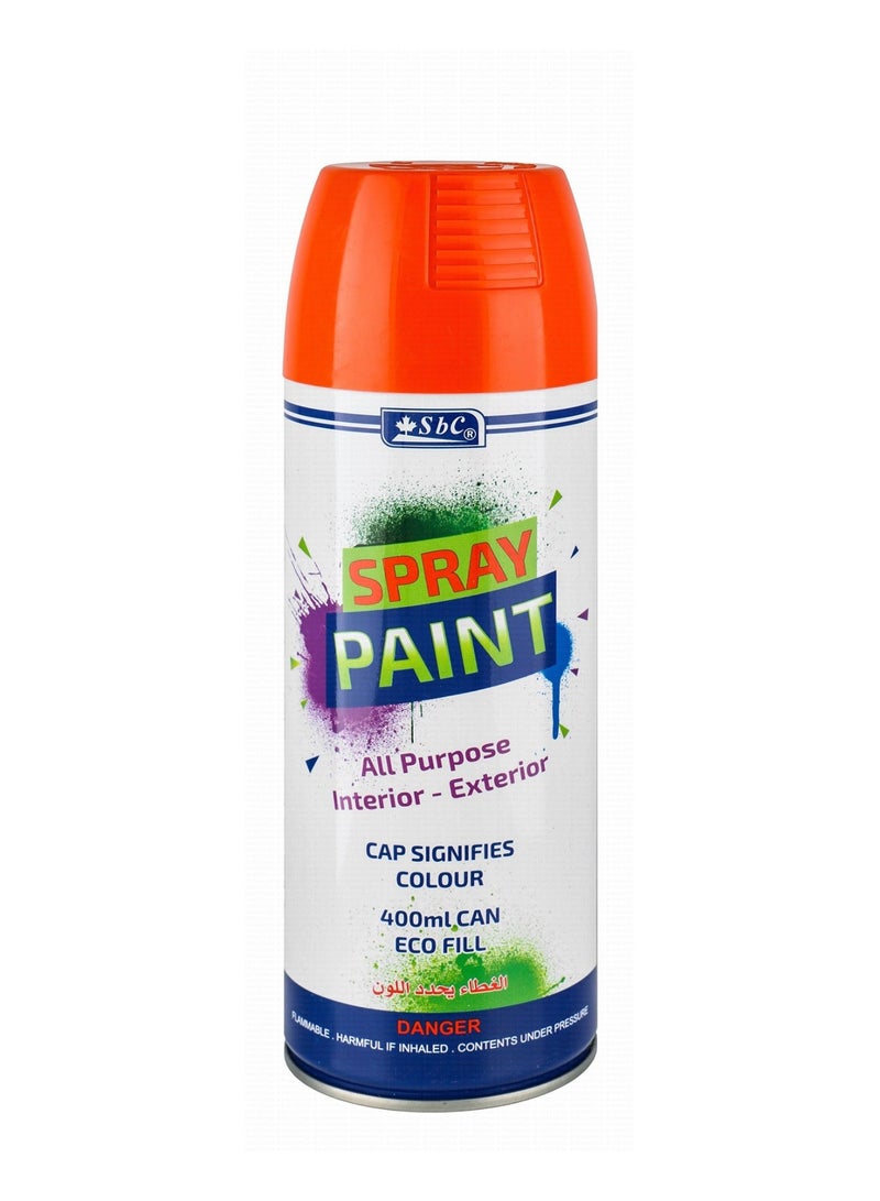 SBC All Purpose Spray Paint 400ml Content Orange - Image 1