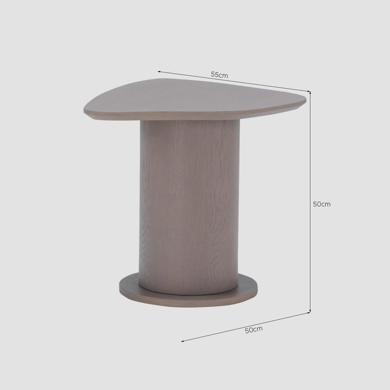 AL HUZAIFA FURNITURE Sontuoso Free Form Wooden End Table - Image 5