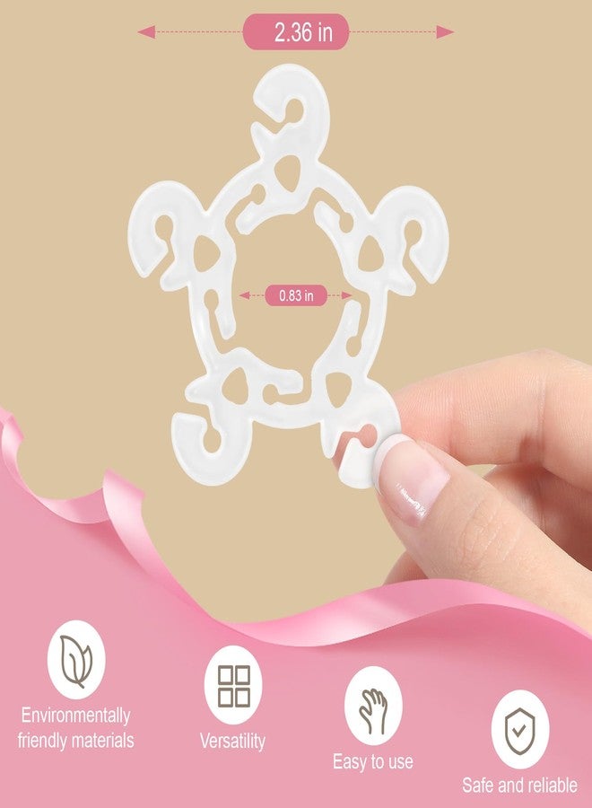 Aivwis 60 Pcs Balloon Clips, Reusable Plastic Decorating Clips for Arch Kit, Column Stand, Party Wedding Birthday Baby Shower Decorations (Style A) - Image 2