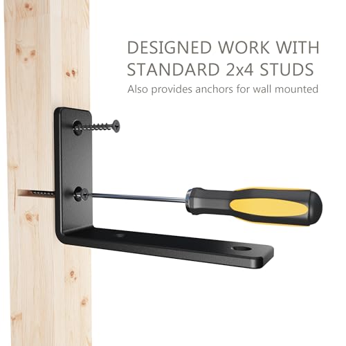 NEODROP 6-Pack 10 Inch Heavy Duty Shelf Brackets, Premium Floating L Bracket for Wall, Kitchen, Mantel Shelves Support | Quarter Inch (1/4") Thick | Black Powder Coated Steel - Image 5